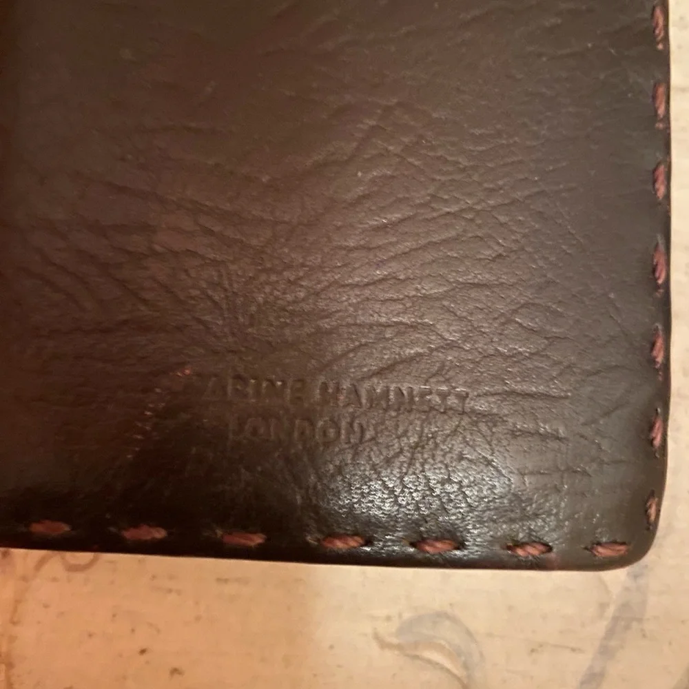 Katharine Hamnett - VINTAGE - GUC - Dark Brown Leather Wallet